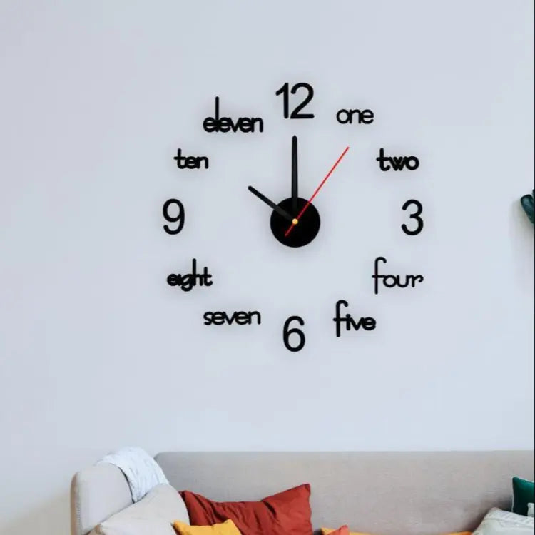 LARGE SIZE WOODEN DIY CLOCK