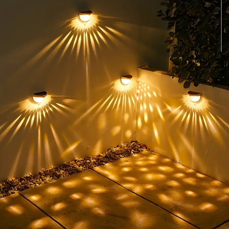 6 Led Solar Fence Lights | Decorative Garden Light