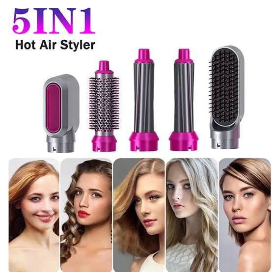 5 IN 1 HAIR DRYER HOT COMB hair Curler and straightner Mstore4u 