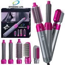 5 IN 1 HAIR DRYER HOT COMB hair Curler and straightner Mstore4u 