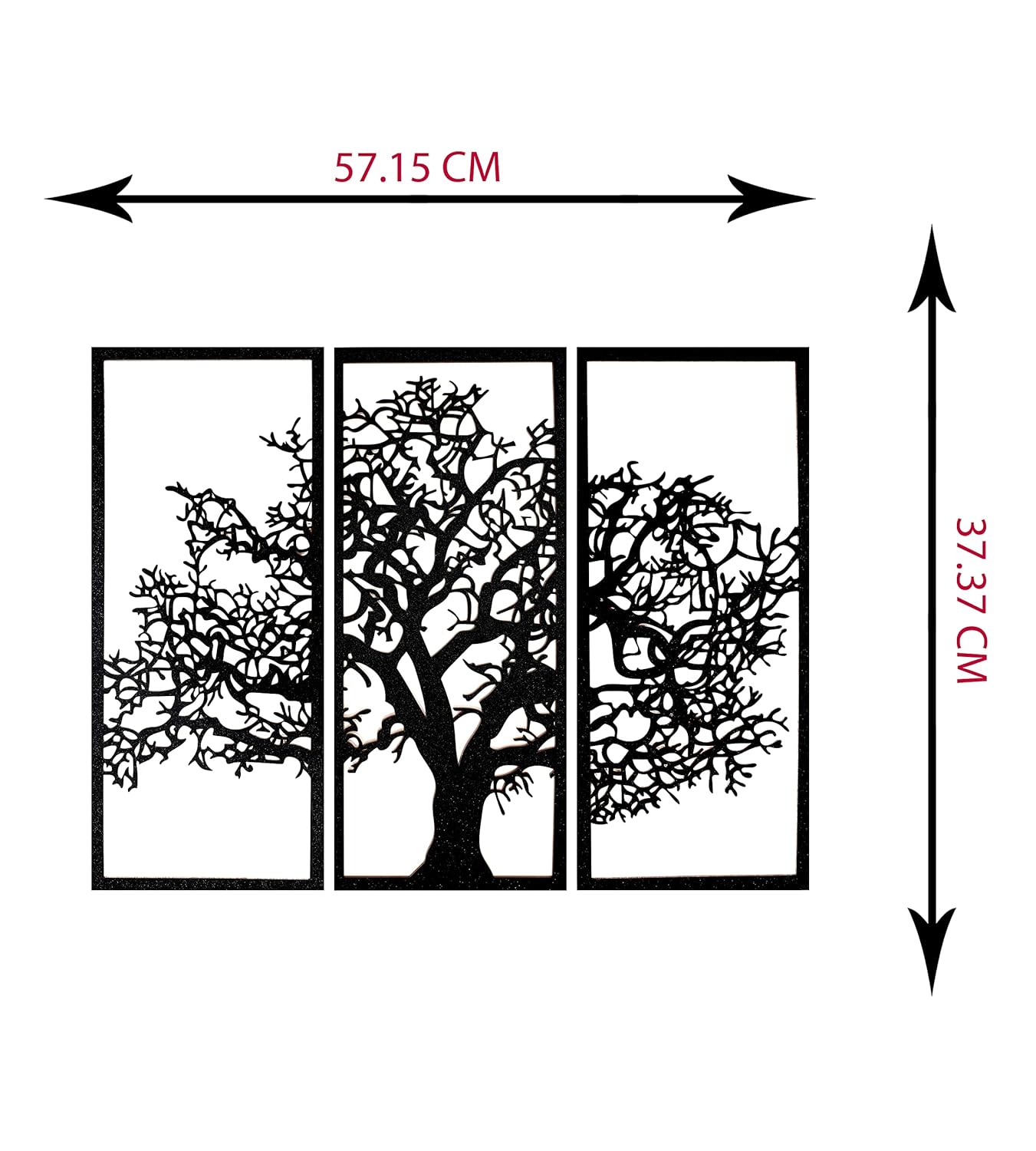 Wall Decor Tree in 3 panels 3 panel tree decor