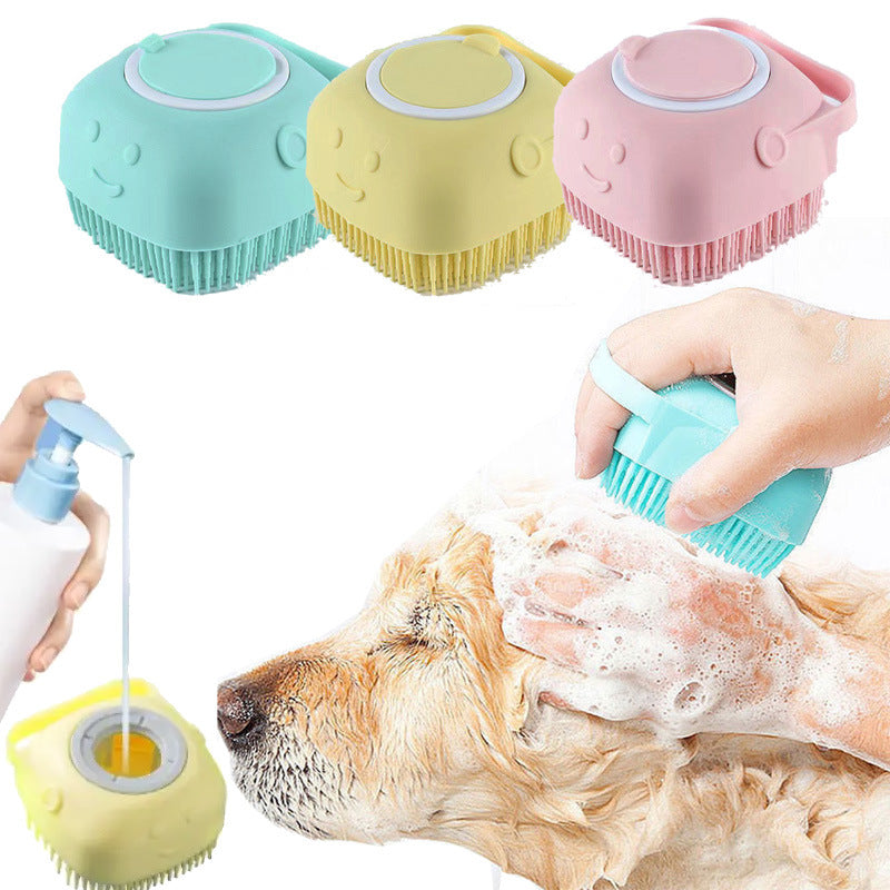 Silicone Bath And Body Shower Brush With Liquid Soap Dispenser