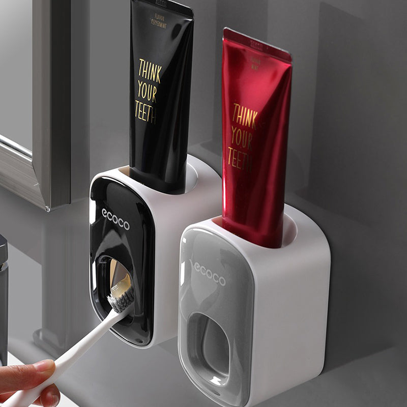 Automatic Toothpaste Dispenser & Toothbrush Holder