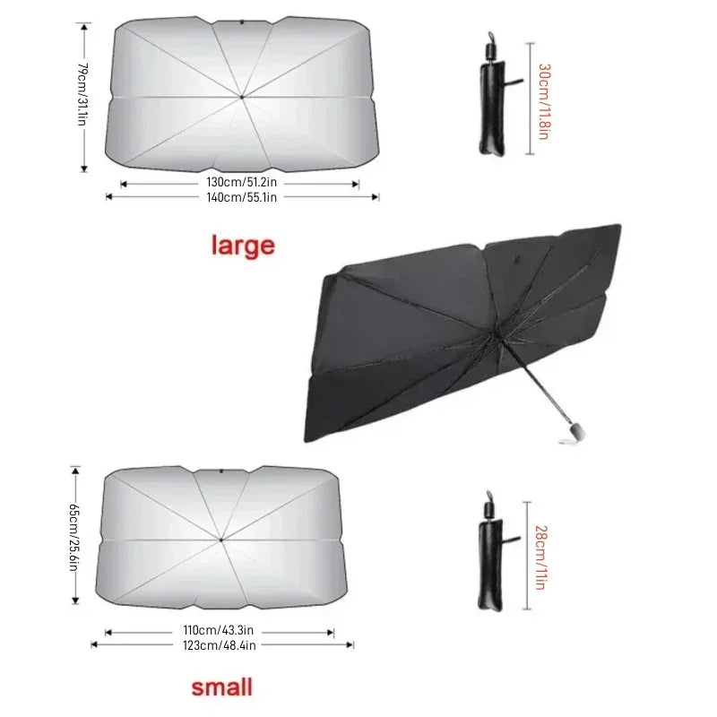 Car Sunshade Umbrella Car Sun Shade Protector Parasol Summer Sun