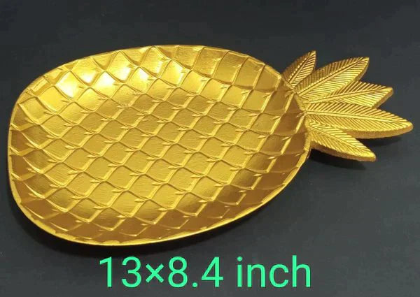 NORDIC DECORATIVE TRAY - PINEAPPLE LEAF GOLD