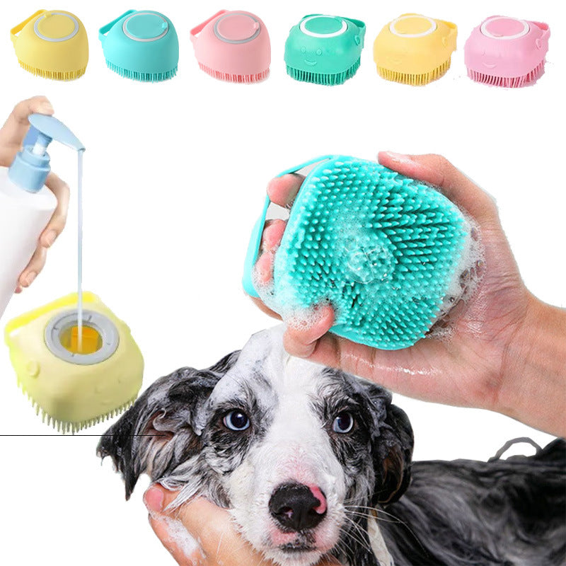 Silicone Bath And Body Shower Brush With Liquid Soap Dispenser