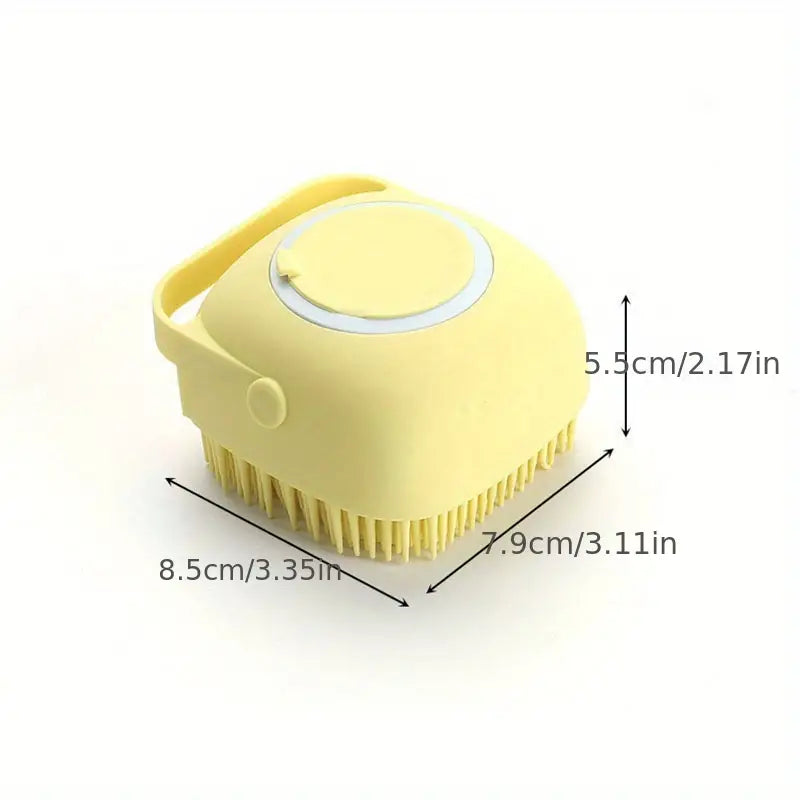 Silicone Bath And Body Shower Brush With Liquid Soap Dispenser