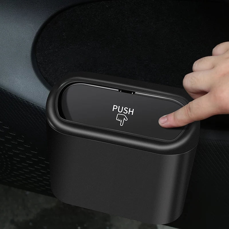 Car Dustbin With Hanging Clip Garbage Dust Case Storage Box