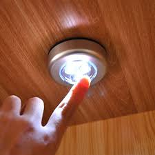 Led Tap Light, Stick On Push Button Touch Lights Battery Powered Lights For Closets, Under Cabinets,